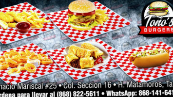 Toño's Burgers food