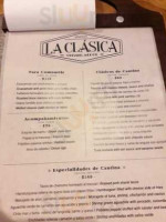 La Clásica, México menu