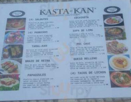 Kasta Kan menu
