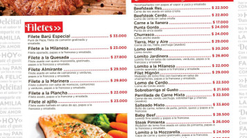 Panadería Y Punto Rojo menu