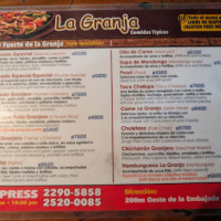 La Granja menu