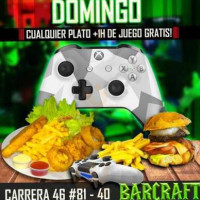 Barcraft Gaming Lounge food