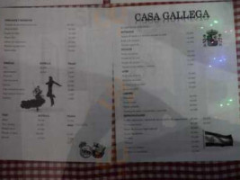 Casa Gallega menu