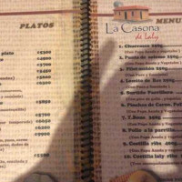 La Casona De Laly menu