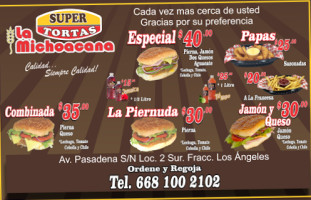 Super Tortas La Michoacana food