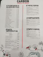 Carbón menu