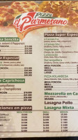 Pizza El Parmesano menu