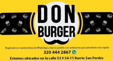 Don Burger menu