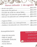 Cocinero Mayor menu