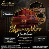 Acustica Restaurante Show Bar food