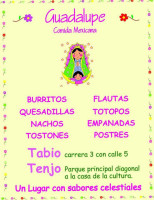 Guadalupe Comida Mexicana menu