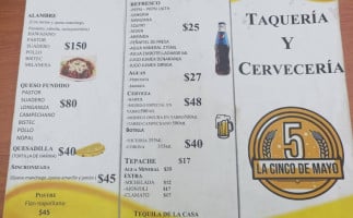 La Cinco De Mayo menu