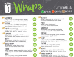 Easy Wraps menu