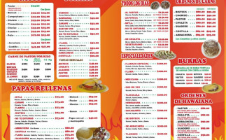 Taqueria El Flamazo menu