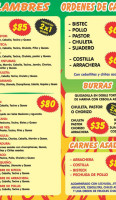 Taqueria El Flamazo menu