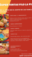 Súper Tortas Filo menu