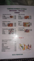 Comedor Economico La Punta menu