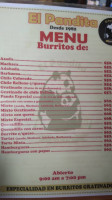 El Pandita menu