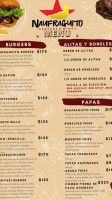 Naufraguito Burgers Wings menu