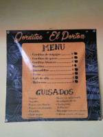 Gorditas El Portón menu