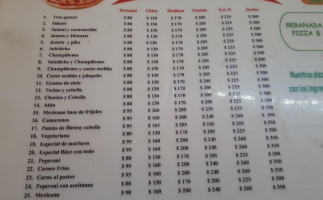 Pizza Báez Jardines De Irapuato menu