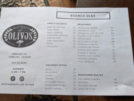 Los Olivos menu