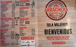 La Arrachera Grill Isla menu