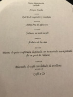 Le Métissage menu