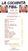 La Cochinita Pibil menu