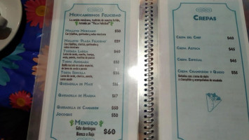 Plaza Felicidad Café Pizzas menu