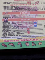 Emilianos Pizza menu