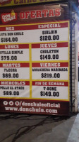 Don Chule Sucursal Raúl Caballero menu