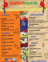 Guacamayas Marisqueria menu