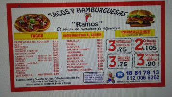 Tacos Ramos menu