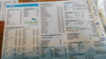 Tokai menu