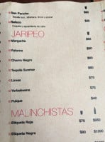 El Chacal menu