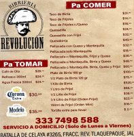 Birrieria La Patilla menu
