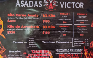 Asadas Victor menu