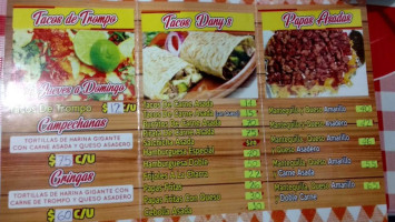 Tacos Dany's menu