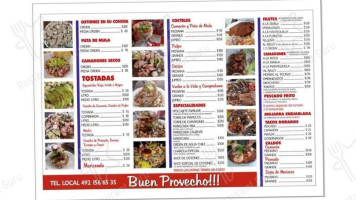 Mariscos El Junior menu