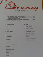 Aranza menu