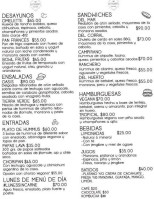 Aguamiel Café menu