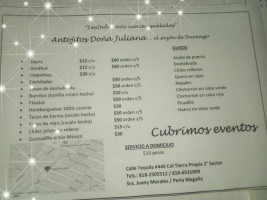 Antojitos Mexicanos Doña Juliana menu