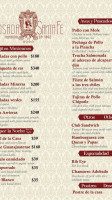 Posada Santa Fe menu