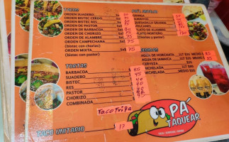 Pa' Taquear menu