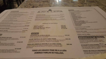 Ajo Y Leña menu