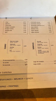 La Gaveta Café menu