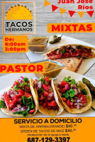 Los Tacos Hermanos food