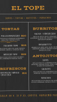 El Tope Tortas Y Supertortas menu