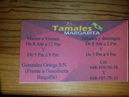 Tamales Margarita food